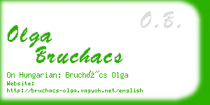 olga bruchacs business card